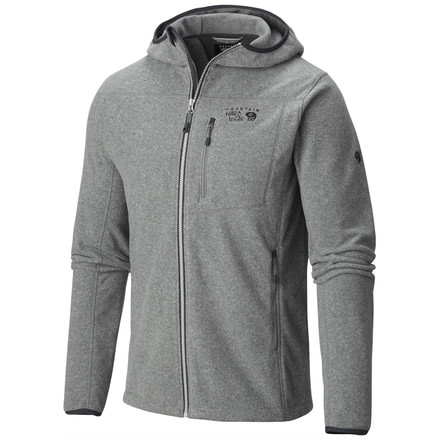 Mountain Hardwear Strecker Hooded Jacket - Men's-Heather Titanium-Small