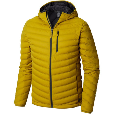 Mountain Hardwear Stretchdown Hooded Jacket - Men's, Dark Citron, Medium, 1855761358-M