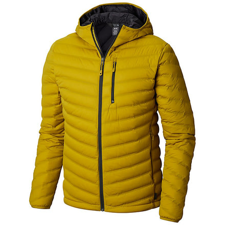 Mountain Hardwear Stretchdown Hooded Outdoor Jacket - Men's, Dark Citron, 2XL 1855761358-XXL