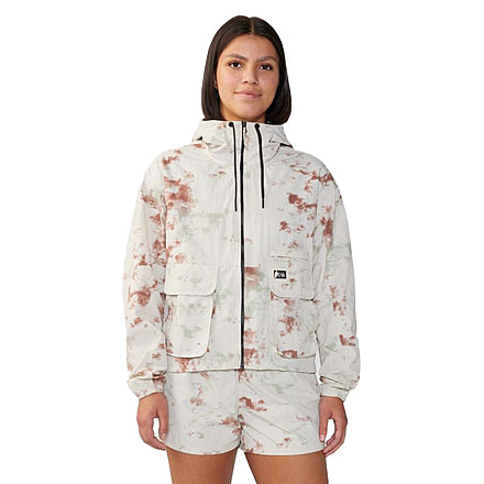 Mountain Hardwear Stryder Full Zip Top - Womens, Dark Quartz Nebula Dye Print, Small, 2067721641-S