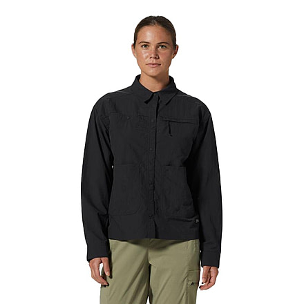 Mountain Hardwear Stryder Long Sleeve Shirt - Womens, Black, Large, 2027911010-L