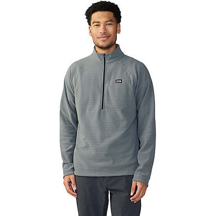 Mountain Hardwear Summit Grid 1/2 Zip Hoody - Mens, Foil Grey, Large, 2050331056-Foil Grey-L