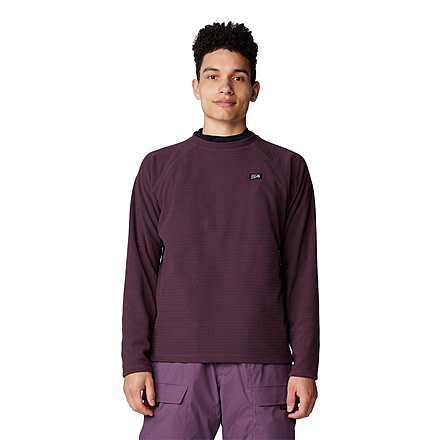 Mountain Hardwear Summit Grid Long Sleeve Crew - Mens, Blackberry, Large, 2042511513-L