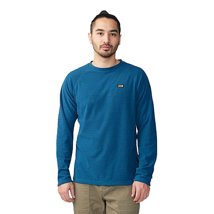 Mountain Hardwear Summit Grid Long Sleeve Crew - Mens, Dark Caspian, Small, 2042511418-S