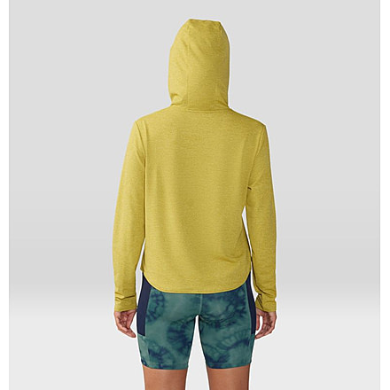 Mountain Hardwear Sunblocker Long Sleeve Hoody - Womens, Bright Olive Heather, Extra Large, 2067761351-XL