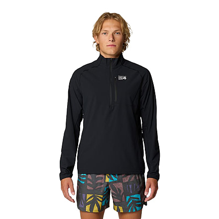 Mountain Hardwear Sunshield 1/2 Zip Top - Mens, Black, S/M, 190423019519