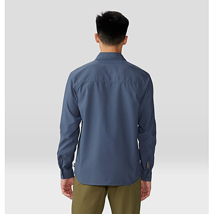 Mountain Hardwear Trail Sender Long Sleeve Top - Mens, Blue Slate, Dark Storm, Extra Large, 2068751417-XL