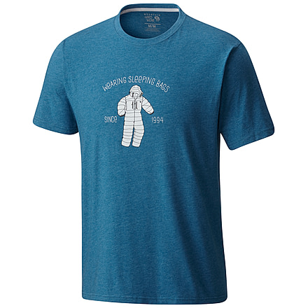 Mountain Hardwear Wearable Sleeping Bags Short Sleeve T - Men's-Heather Phoenix Blue-Medium