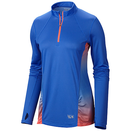 Mountain Hardwear Wicked Electric Long Sleeve Zip T - Women's-Cornflower-X-Small