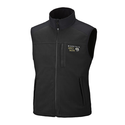 Mountain Hardwear Windstopper Tech Vest - Men's-Grill/Black-Small