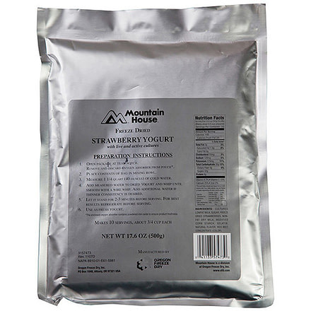 Mountain House Strawberry Yogurt Foil Pack - 10 Servings