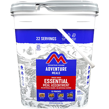 Mountain House Emergency Essential Assortment Bucket, 22 Servings, 81663