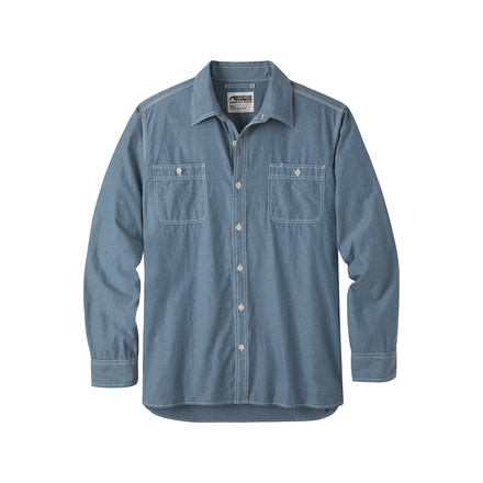Mountain Khakis Mountain Chambray Long Sleeve Shirt - Mens, Steel Blue, X-Large, 3625436300-543-X-Large