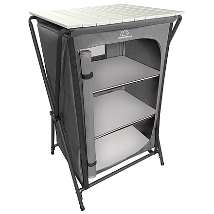 Mountain Summit Gear Roll Top Camping Pantry, Aluminum &amp; Powder Coated Steel, MSG-RTCP