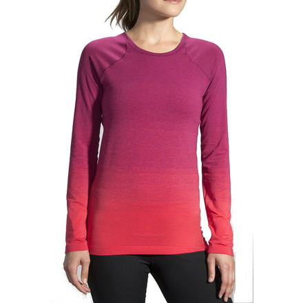 Moving Comfort Streaker Long Sleeve Top - Women's-Poppy/Sangria-Small