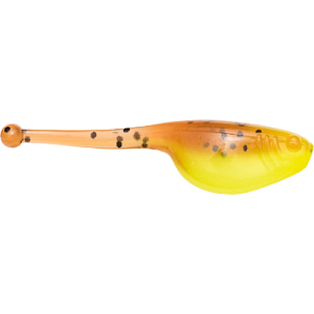 Mr. Crappie Shadpole Glo Soft Bait, Pumpkinsee/Chartreuse Glow, 2in, MRCSP-48G