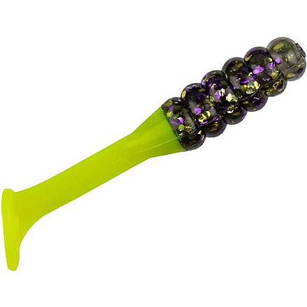 Mr. Crappie by Strike King Slabalicious, Soft Plastic Paddle Tail Grub Fishing Lure, Who Dat, 2in, 15-Pack, MRCSLC-306, MRCSLC-306