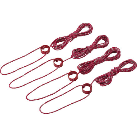 MSR Tent Guy Lines, 4 Pack, Red, 5820