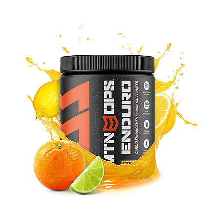 MTN OPS Enduro Cardio Enhancement Non-Caffeinated Energy Drink, 30-Serving Bottle, Citrus Bliss, 1102210130
