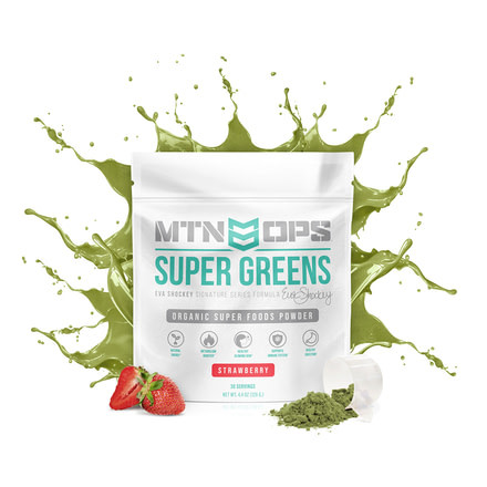 MTN OPS Eva Shockey Super Greens Organic Super Foods Powder, 30 Servings, Strawberry, 2122520130