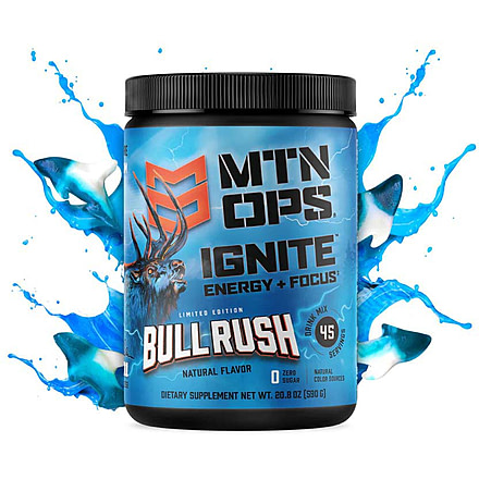 MTN OPS Ignite Seasonal Flavor Drink, Bull Rush, 45 Serving Tub w Scoop, 1104650145