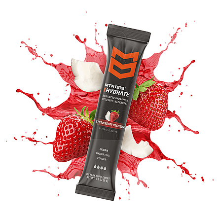 MTN OPS Hydrate Drink Mix, Strawberry Coconut, 1 Serving, 1134540301