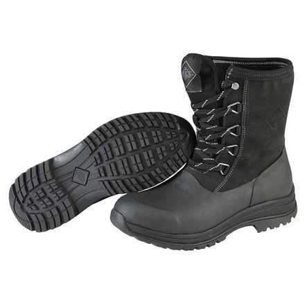 Muck Boots Arctic Apres Lace Rubber Boot - Women's-Black/Charcoal-Medium-10