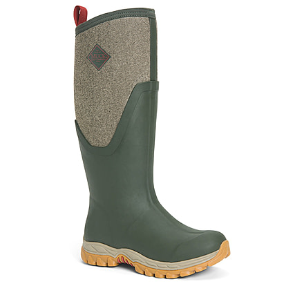 Muck Boots Arctic Sport II Tall - Womens, Dark Olive/Herringbone, 8, AS2T-3TW-GRN-080