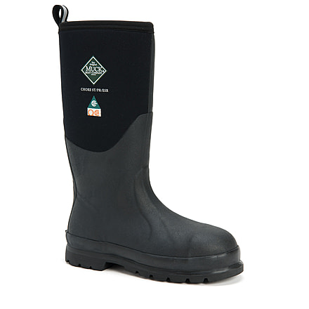 Muck Boots Chore Fleece CSA Steel Toe Tall Boots - Men's, Black, 11, CHF-CSAA-BLK-110