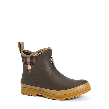 Muck Boots Originals Ankle Boot - Women's, Brown/Plaid/Gum, 5, OAW-9PLD-BRN-050