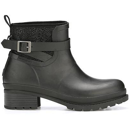 Muck Boots Women's Liberty Waterproof Ankle Rubber, Black/Plaid, 11, LWKR-6PLD-BLK-110