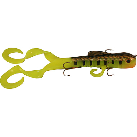 Musky Innovations Magnum Double Dawg, 13in, 10 oz, 2 7/0 Hooks, Perch, 21003