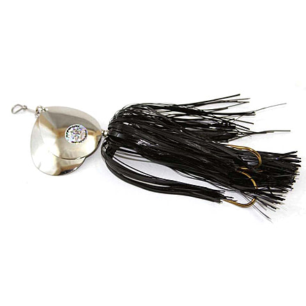 Musky Mayhem Double Showgirl Musky Spinner, 7/0 Hook, Black/Nickel, 7.5in, 1.6oz, DS001