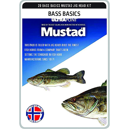 Mustad Bass Basics Jighead Kit, 20 per Pack, BASS BASIC JIG KIT