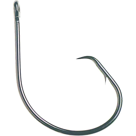 Mustad Classic Circle Hook, Point Curved In Ringed Eye, Black Nickel, Size 4, 10 per Pack, 39944-BN-4-10