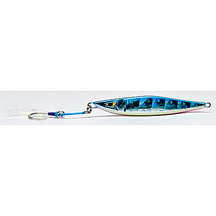 Mustad Daggerman Jig, Blue Red Chrome, 100g, MJIG02-BRC-100-1