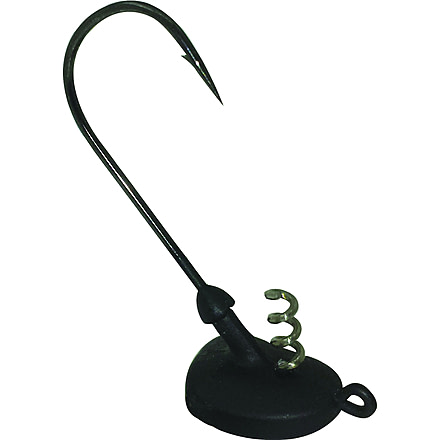 Mustad Elite Stand UltraPoint Head Jighead, 3/16 oz 2X Long 3/0 Hook, 3D Eyes, Matte Black, 3/per Pack, SU849-3/16-MBL-3