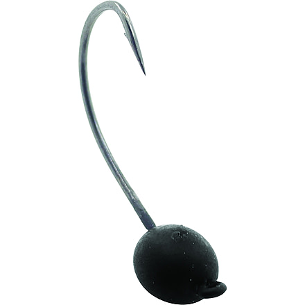 Mustad Elite Wacky Jig Head, Matte Black, 1/0 Hook, 3/per Pack, WH102-1/8-MBL-3