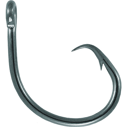 Mustad UltraPoint Demon Perfect Circle Hook, Opti Angle Needle Point, 1X Strong, Ringed Eye, Black Nickel, Size 1/0, 10 per Pack, 39940NP-BN-1/0-10U