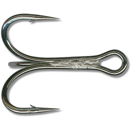 Mustad Ultrapoint Elite Treble Hook, Opti Angle Needle Point, Heavy Wire, Ringed Eye, Black Nickel, Size 4, 5 per Pack, 36329NP-BN-4-5U