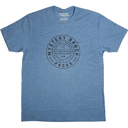 Mystery Ranch MR Brand Seal T-Shirts - Mens, Sailor Blue Heather, Large, 113103-442-40