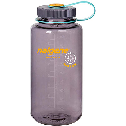 Nalgene Wide Mouth 1 Quart Sustain Water Bottle, Aubergine, 2020-0332