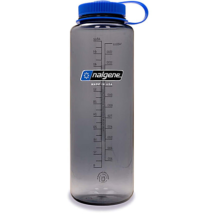 Nalgene Wide Mouth Sustain Silo Bottle, 48oz, Grey, 48oz, 2020-0148