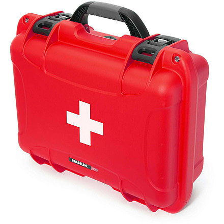 Nanuk 920 Case Empty with First Aid Logo, Red, 920S-000RD-PA0-FSA01