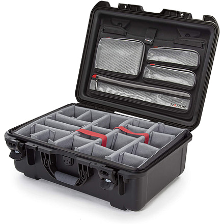 Nanuk 940 Pro Photo Camera Case Kit w/Lid Organizer / Padded Divider, Black, Large, 940S-060BK-0A0