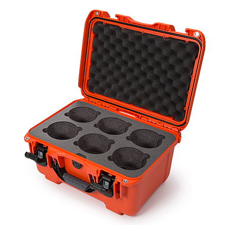 Nanuk Case 918 w/foam insert for 6 Lens, Orange, Medium, 918S-080OR-0A0-19337
