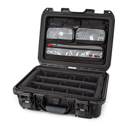 Nanuk 920 Pro Photo Camera Case Kit w/Lid Organizer / Padded Divider, Black, Medium, 920S-060BK-0A0