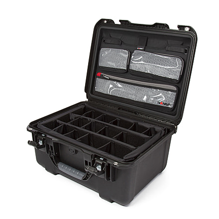 Nanuk Case 933 w/lid org./divider, Black, Large, 933S-060BK-0A0
