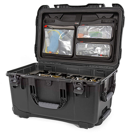 Nanuk Case 938 w/Lid Org, Black, Large, 938S-070BK-0A0-21019