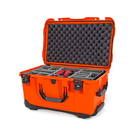 Nanuk Case 938 w/padded divider, Orange, Large, 938S-020OR-0A0